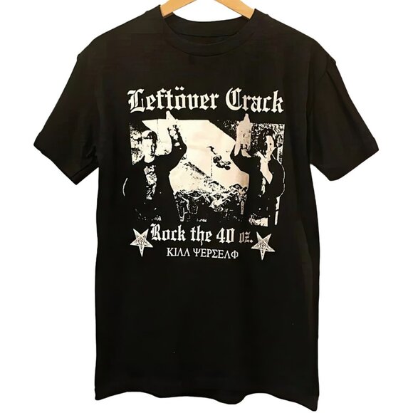 Retro 2000 Leftover Crack Rock The 40 Oz Shirt-Leftover Crack Punk Rock Band Tee - Picture 1 of 4